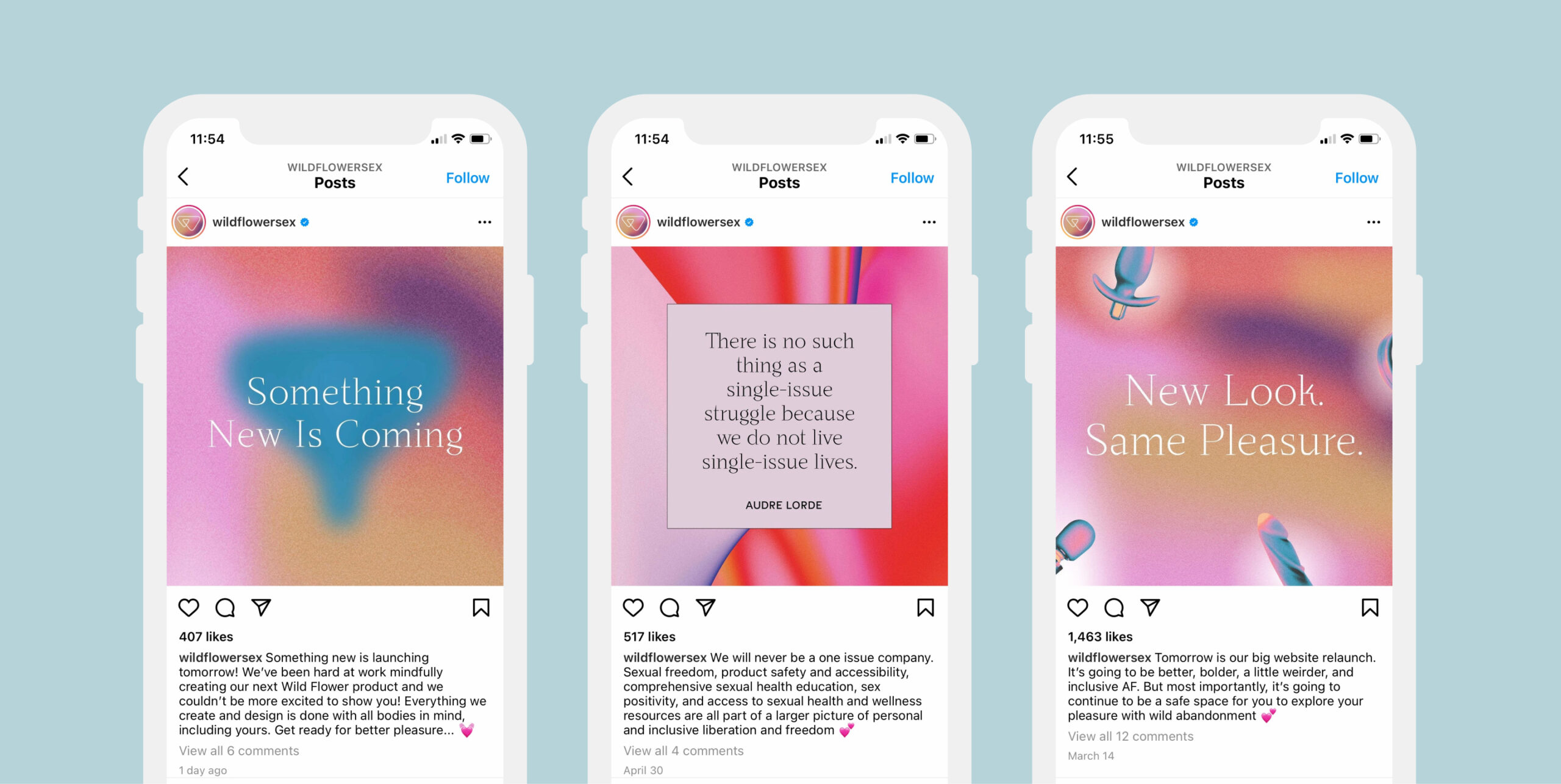 Wild flower social media content